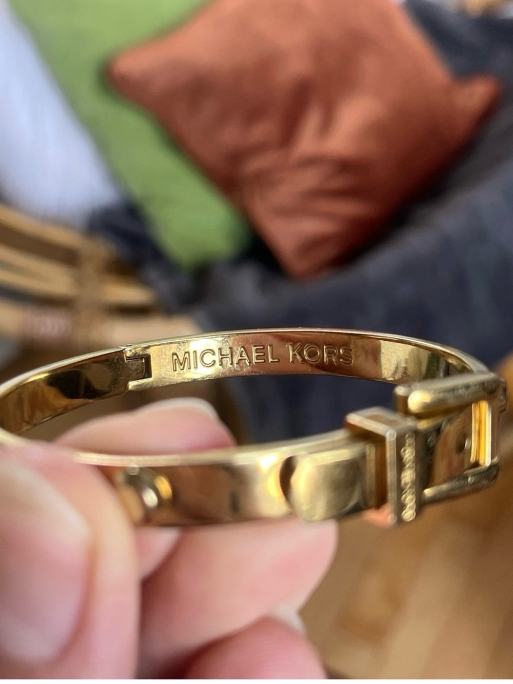 Michael Kors Gold Buckle Bangle Bracelet